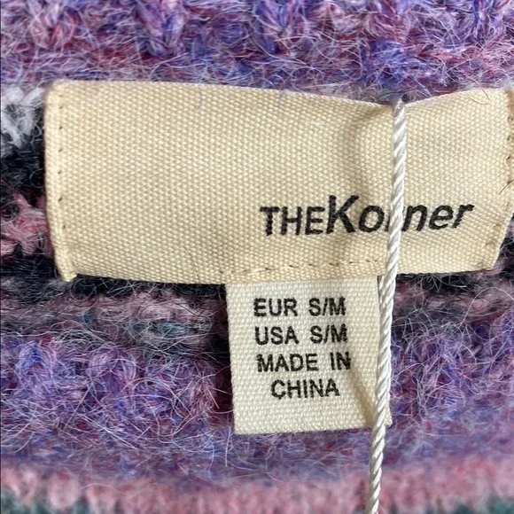 Anthropologie The Korner Striped Chunky Knit Sweater | Size S/M - Picture 5 of 13